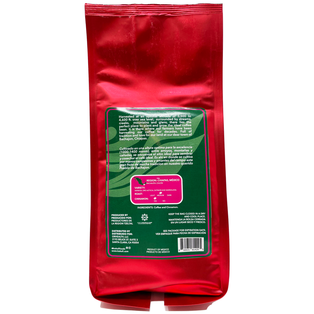 Ground Coffee Cafe Molido Healthy Chiapas Artisan Cinnamon Ingredients