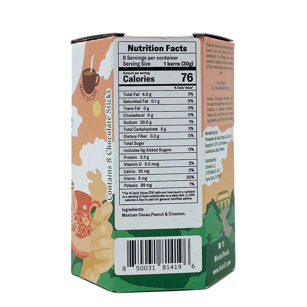 Cacao Chiapas Natural Healthy Unsweetened Hot Chocolate Cocoa Organic Direct Trade Ingredients