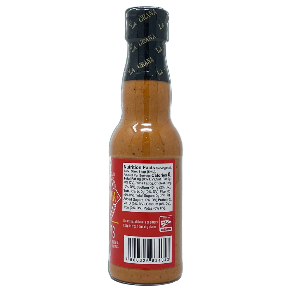 Peanuts Hot Sauce Salsa Low Sodium Red Peppers Chile de Arbol Ingredients