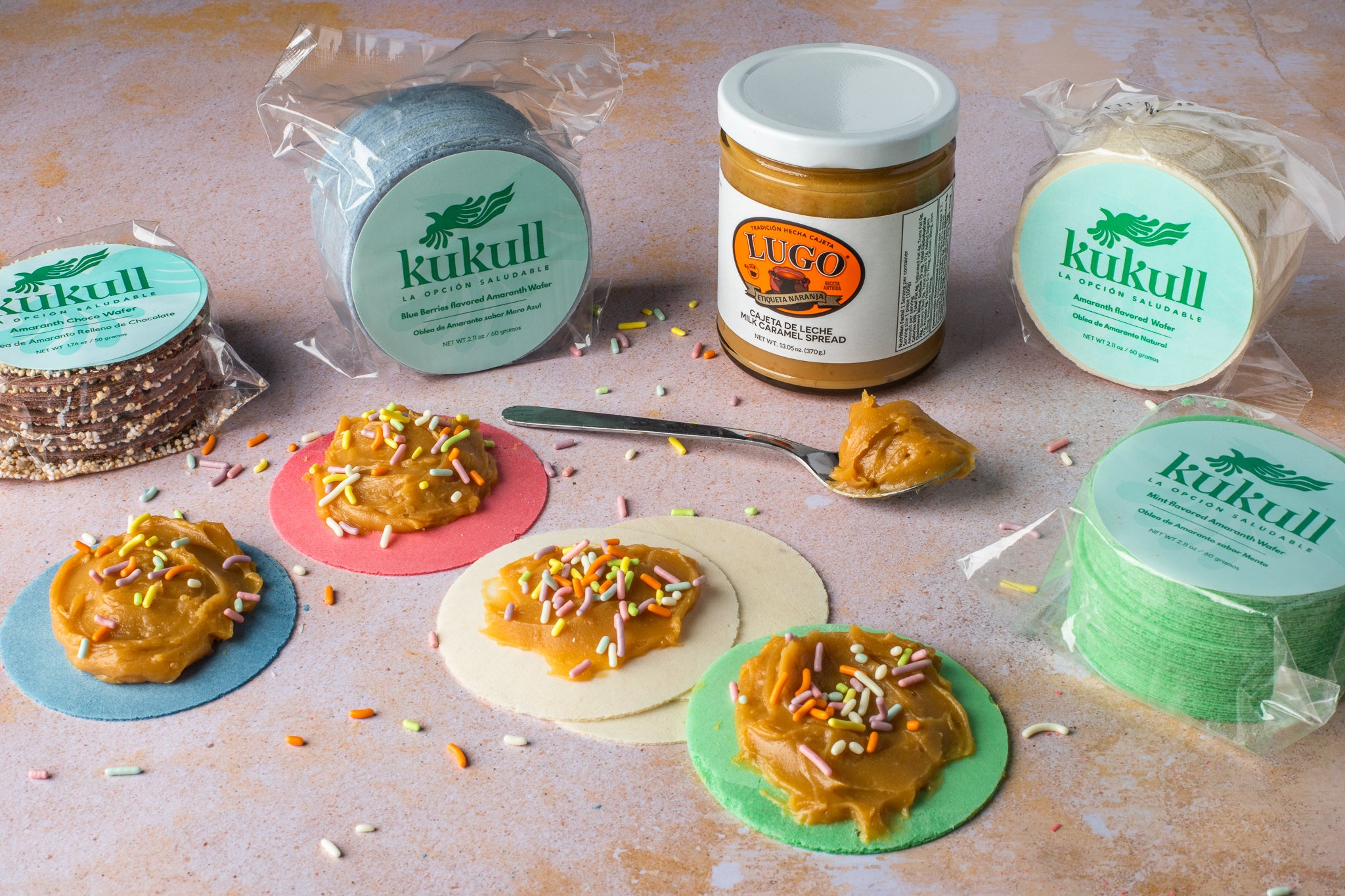 Healthy Snack Dulce de Leche Cajeta Wafers Amaranth Milk Caramel